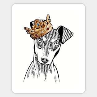Manchester Terrier Dog King Queen Wearing Crown Sticker